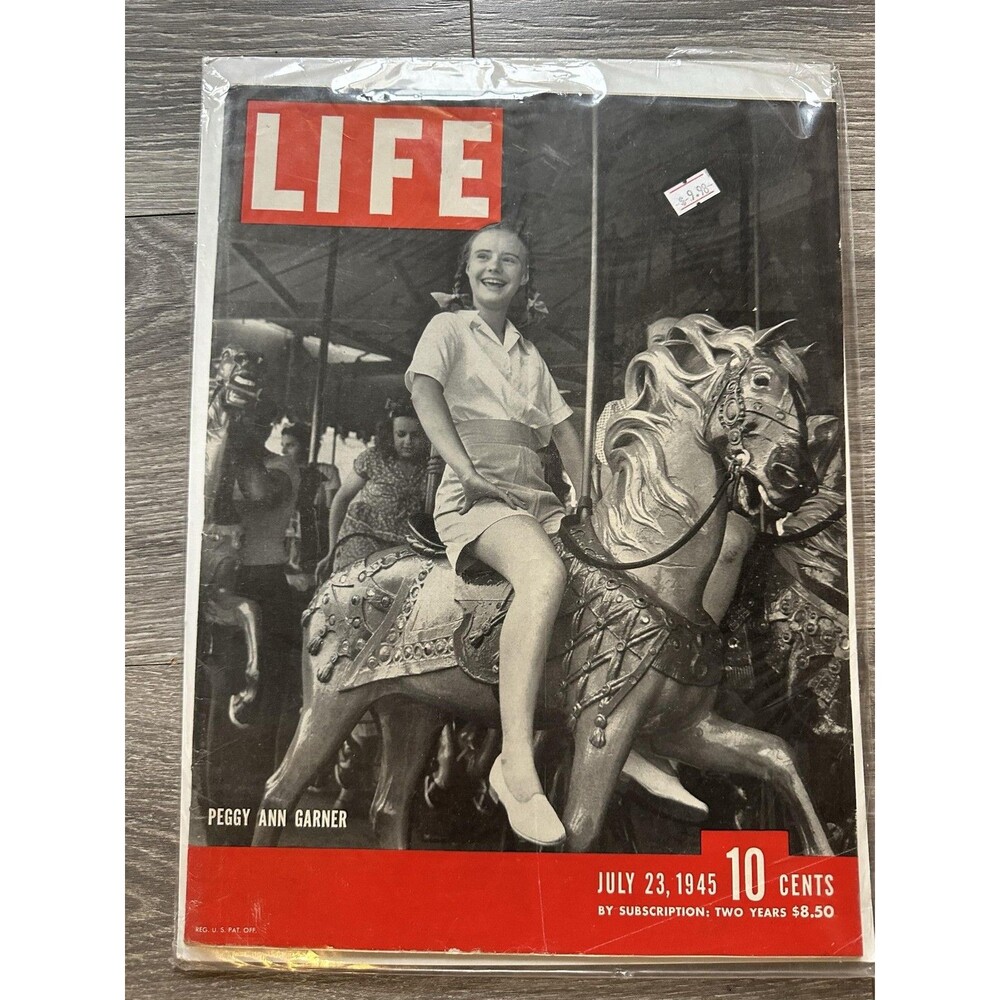 Life July 23, 1945 Magazine Peggy Ann Garner Photography Softcover 10 Cents